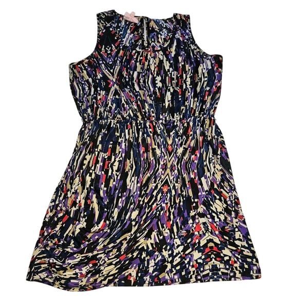 2/$30 Romeo & Juliet Couture Multicolored Sleeveless Sheath Dress Size L - Picture 1 of 11